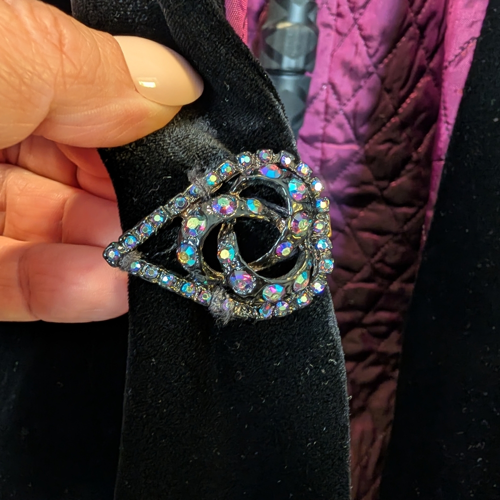 Nanette Lepore Elegant Black Velvet Cape like Jacket - Picture 2 of 11